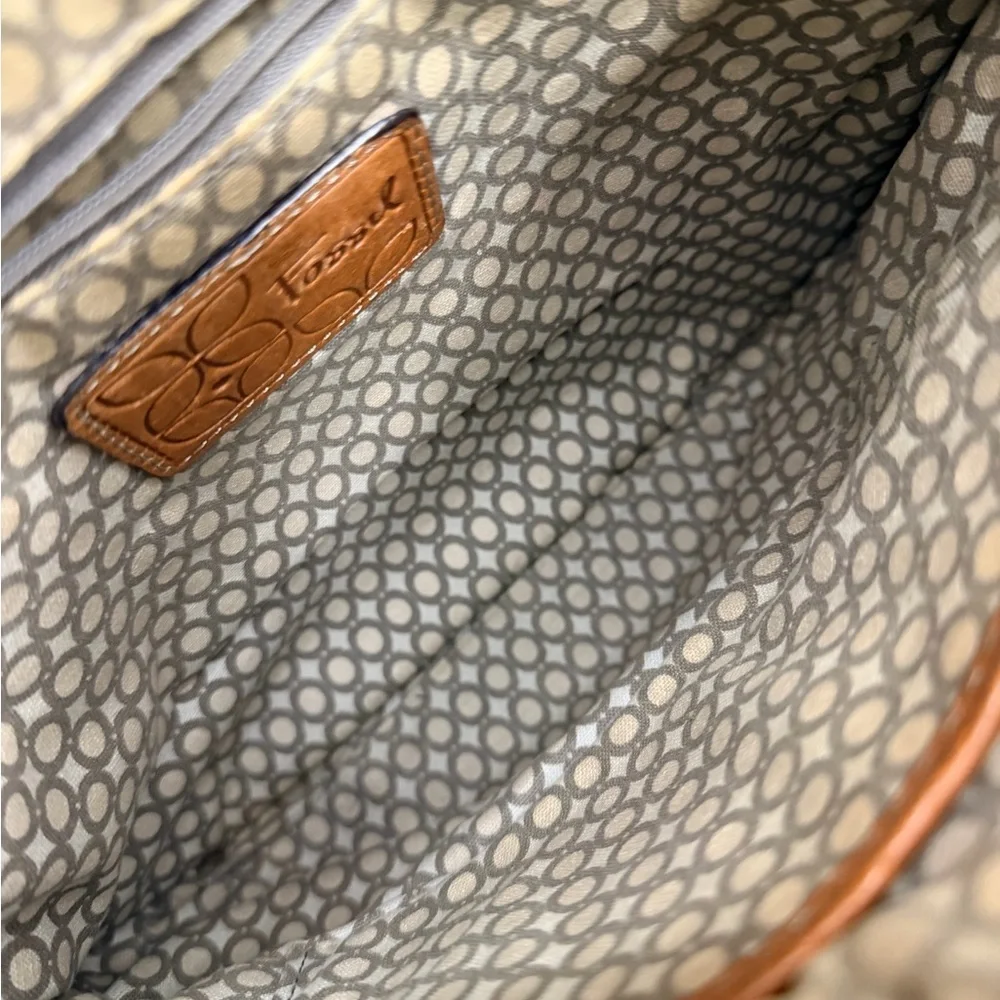 Fossil Ivy Leather Bag Brown Crossbody Messenger Bag